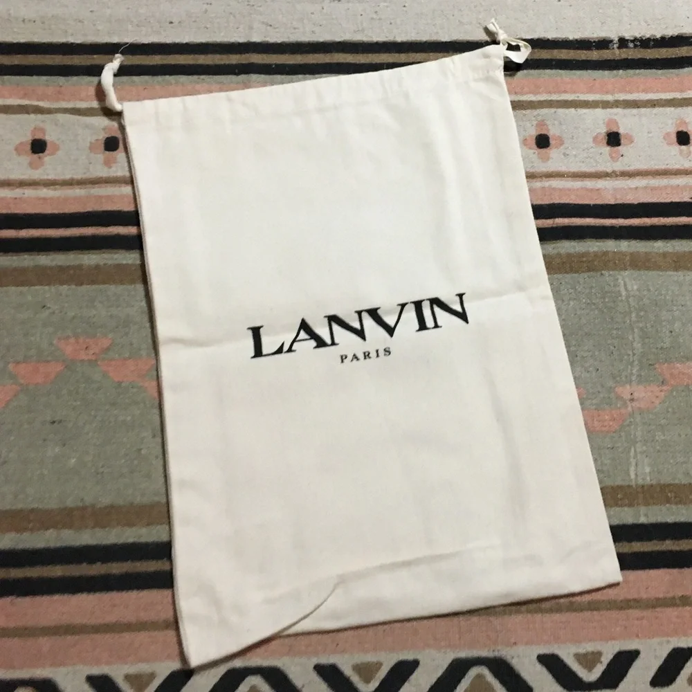 Lanvin White Dustbag medium 11” x 15” Good for travel with shoes heels sneakers